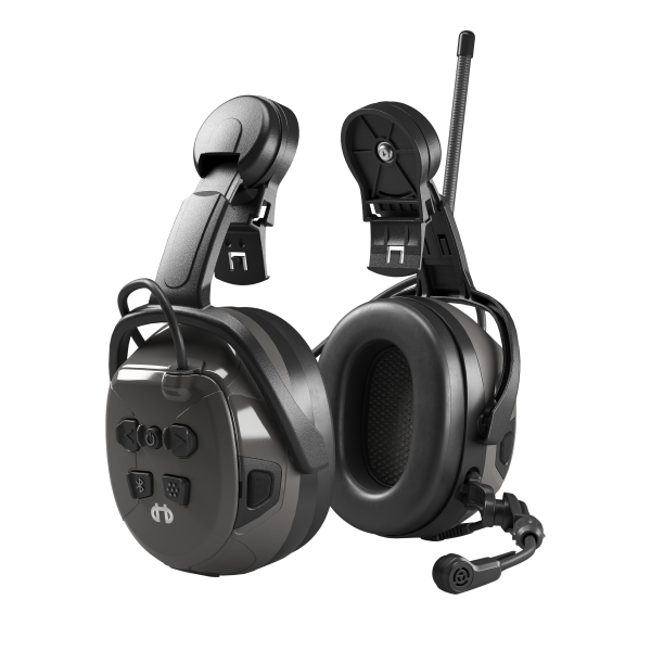 Høreværn Hellberg Synergy DR med hjelmbeslag, Bluetooth, radio 