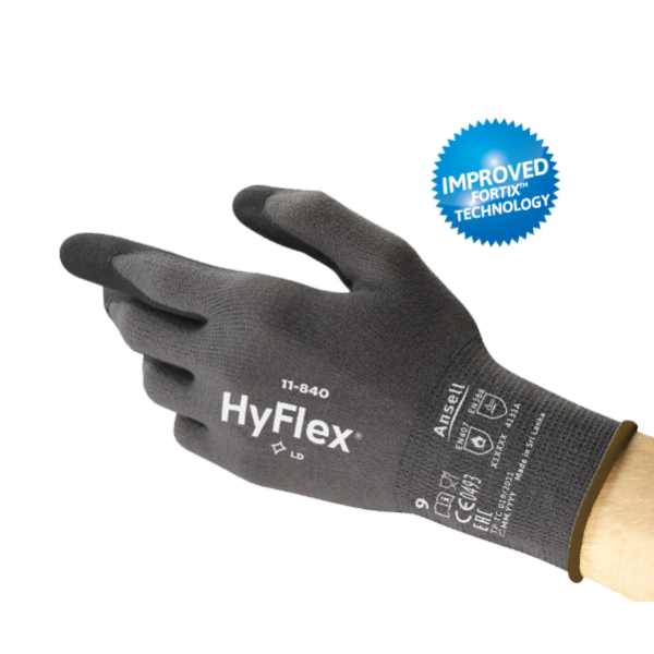 Käsineet Ansell Hyflex 11-840 Vaahtonitriili/Nailon/Spandex Nitriili/nailon/spandex 9