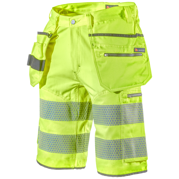 Varselshorts L.Brador 1475PB hi-vis gul, klass 2 Hi-vis gul C44