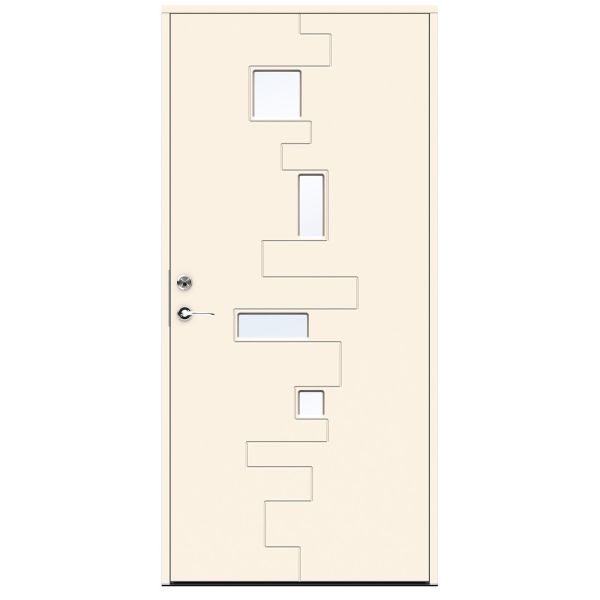 Ytterdörr Swedoor Pulse vit (S 0502-Y) 888x1980 mm Vänster Vit (S 0502-Y)
