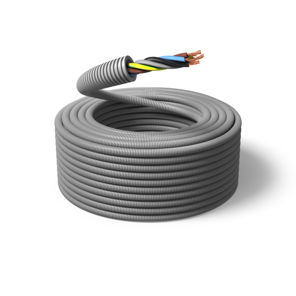 Installationskabel PM FLEX FQ fördragen, 100 m, tvinnad 5G2.5 mm², ytter-Ø20 mm