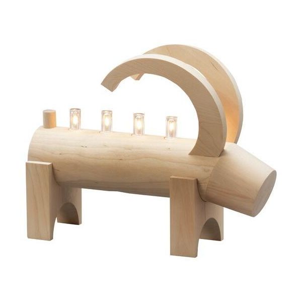 Adventslysestage Konstsmide 3981-100TR 5 lys, natur 