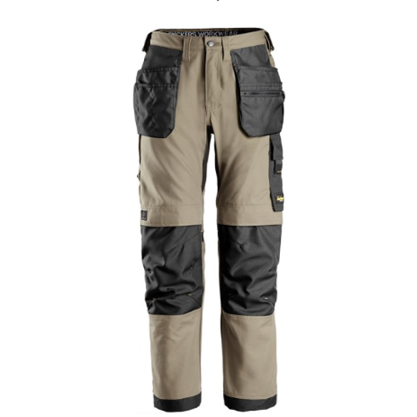 Håndværkerbukser Snickers Workwear 6224 AllroundWork khaki/sort Khaki/sort 42