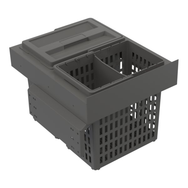 Kildesorteringsbeholder Beslag Design Select Side Hero mørkegrå 