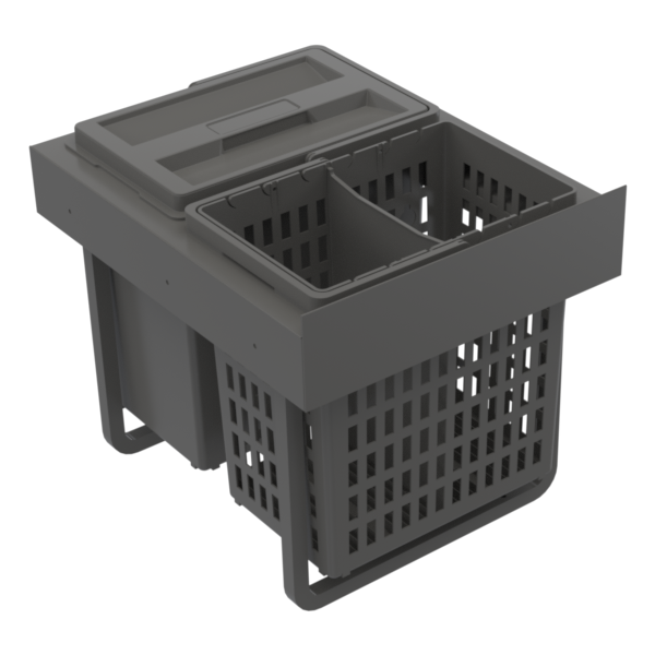 Kildesorteringsbeholder Beslag Design Select Base Hero mørkegrå 