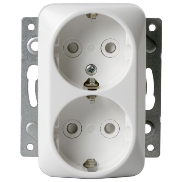 Vägguttag ABB 302EUC.CLAW 2-vägs, infällt, petsäkert Klo & skruv-montering