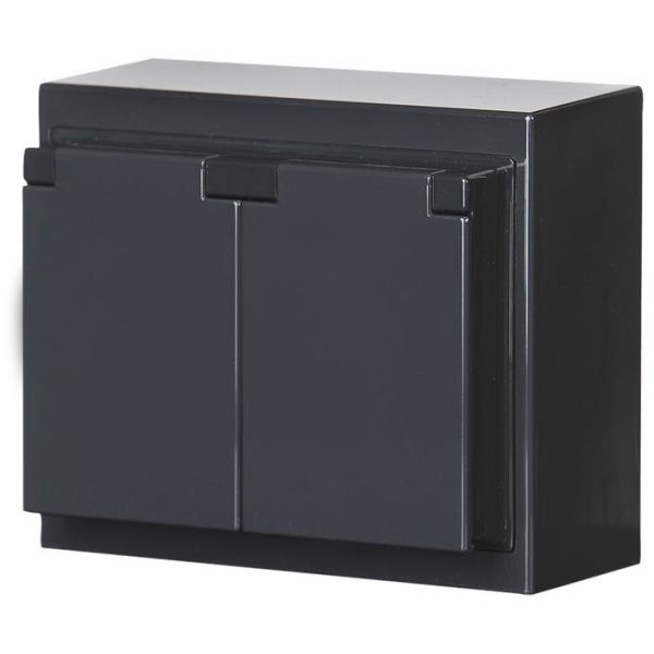 Vägguttag ABB Impressivo 2-vägs, IP44, utanpåliggande, antracit 