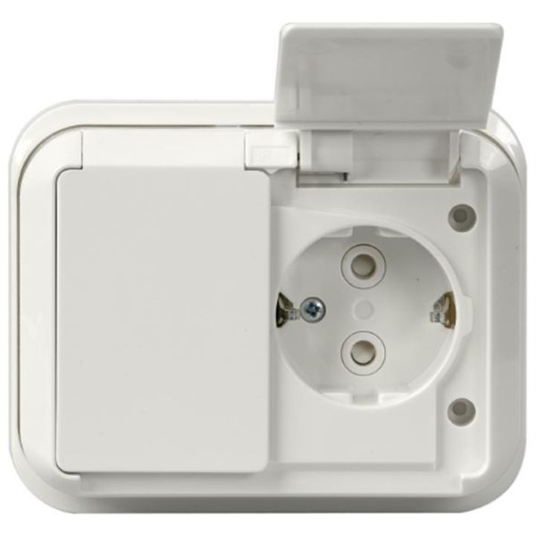 Vägguttag ABB Jussi 302EUG 2-vägs, infälld, IP44 