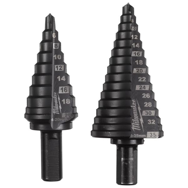 Kobolttiporrasporanterä Milwaukee 48899372 4-20 mm, 10-portainen 