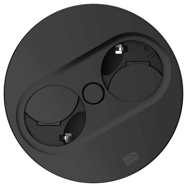 Eluttag Rutab 946.100 rund, USB A/C, avtagbart lock Mattsvart