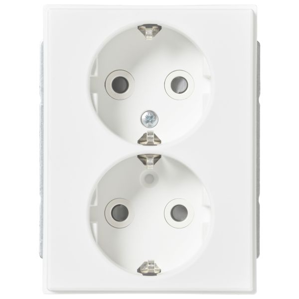 Vägguttag ABB 302EUC-884 2-vägs, vit, jordad 