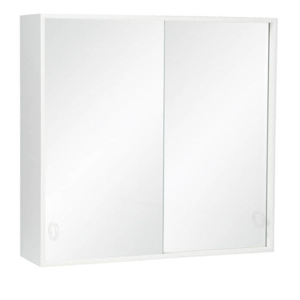 Badrumsskåp Skåform Skåform Polar 8 550 x 525 x 140 mm, svart framkant 