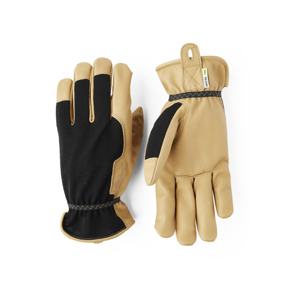 Montagehandske Hestra Pro 73010-9 Kobolt Tan naturfärgat getskinn, svart/brun 9
