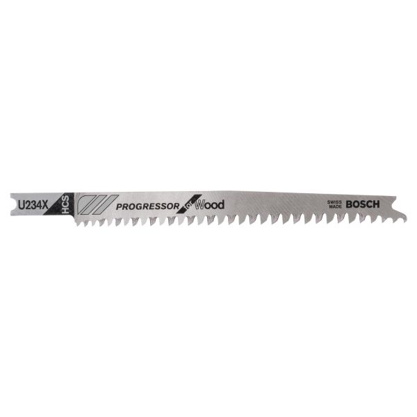 Sticksågsblad Bosch U 234 X Progressor for Wood 108 mm, HCS, 3-pack 