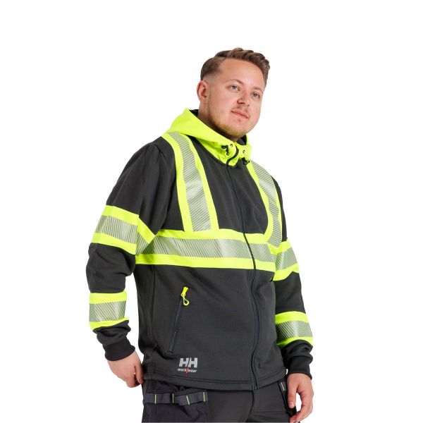 Hettegenser Helly Hansen Workwear ICU 79273-369 varsel, svart/gul Str. M