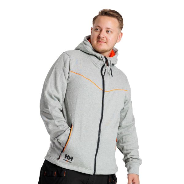 Hættetrøje Helly Hansen Workwear Chelsea Evolution 79197-930 grå/orange Grå/orange Str. M