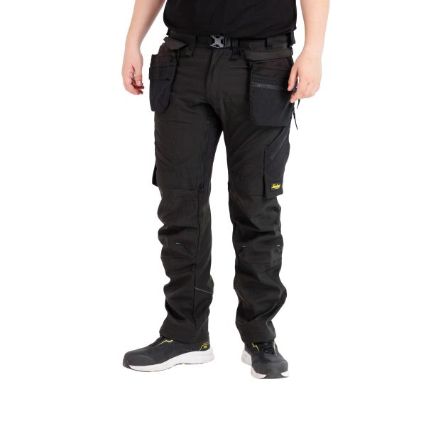 Håndværkerbukser Snickers Workwear 6972 FlexiWork sort, med stretch Sort 46