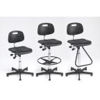 Global Stole 5110101 Arbetsstol med fotring, 630-880 mm, svart