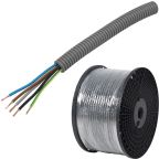 Kabel Pipelife FQ PowerFlex forhåndslagt, temperaturklasse II 250 m, 5G 1,5 mm², ytre Ø 16 mm
