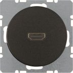 HDMI-pistorasia Hager 3315432045 R.1/R.3, 90° Musta