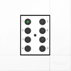 Panel Helvar 126200 8 knapp, valg av lysscene 