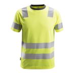 T-skjorte Snickers 2530 AllroundWork varsel, gul M