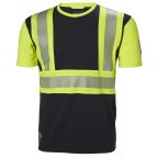 T-paita Helly Hansen Workwear ICU huomioväri, musta/keltainen Koko M