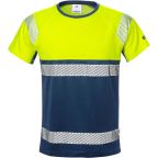 T-skjorte Fristads 7518 THV varselgul/marineblå XL