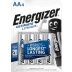Energizer Ultimate Lithium Litiumbatteri AA, 1,5 V, 4-pack