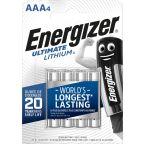 Energizer Ultimate Lithium Batteri AAA, 1,5 V, 4-pakning