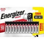 Energizer MAX Batteri AAA, 1,5 V, 12-pakning