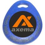 Axema PR-4 Nyckelbricka blå, lasergraverad ID-kod, 10-pack