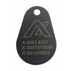 Nøkkelbrikke Axema 1-9007-17 HD-Pro EM, lasergravert ID-kode 