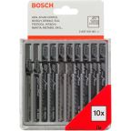 Bosch 2607010146 Plastic and Wood Sticksågsbladsats 10 delar