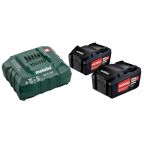 Metabo Bas-set Ladepakke med 2 stk 5,2Ah batterier og lader