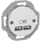 Schneider Electric Renova WDE011760 Laddstation 2 USB, vit