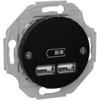 Schneider Electric Renova WDE011761 Laddstation 2 USB, svart