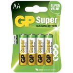 GP Batteries Super Alkaline 15A-2U4/LR6 Batteri alkalisk, AA, 4-pakning