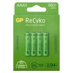 GP Batteries ReCyko 950 Batteri oppladbart, AAA, 4-pakning