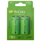 GP Batteries ReCyko 5700 Akku ladattava, D, 2 kpl