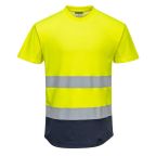 Portwest C395 T-skjorte Hi-Vis gul/marineblå