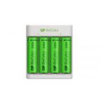 GP Batteries ReCyko Standard E411 Batteriladdare med AA-batterier, 4 laddkanaler
