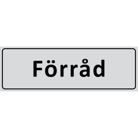 6705333 UniGraphics Skylt Förråd, 225 x 80 mm | Proffsmagasinet