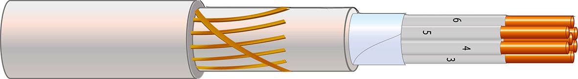 NKT TEL2520021 Styrekabel EQFR, Dca, trommel 500 m 7 x 1,5 mm²