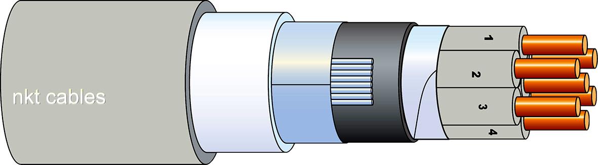 NKT TEL3300011 Styrekabel EQLR, Dca, trommel 500 m 14 x 1,5 mm²