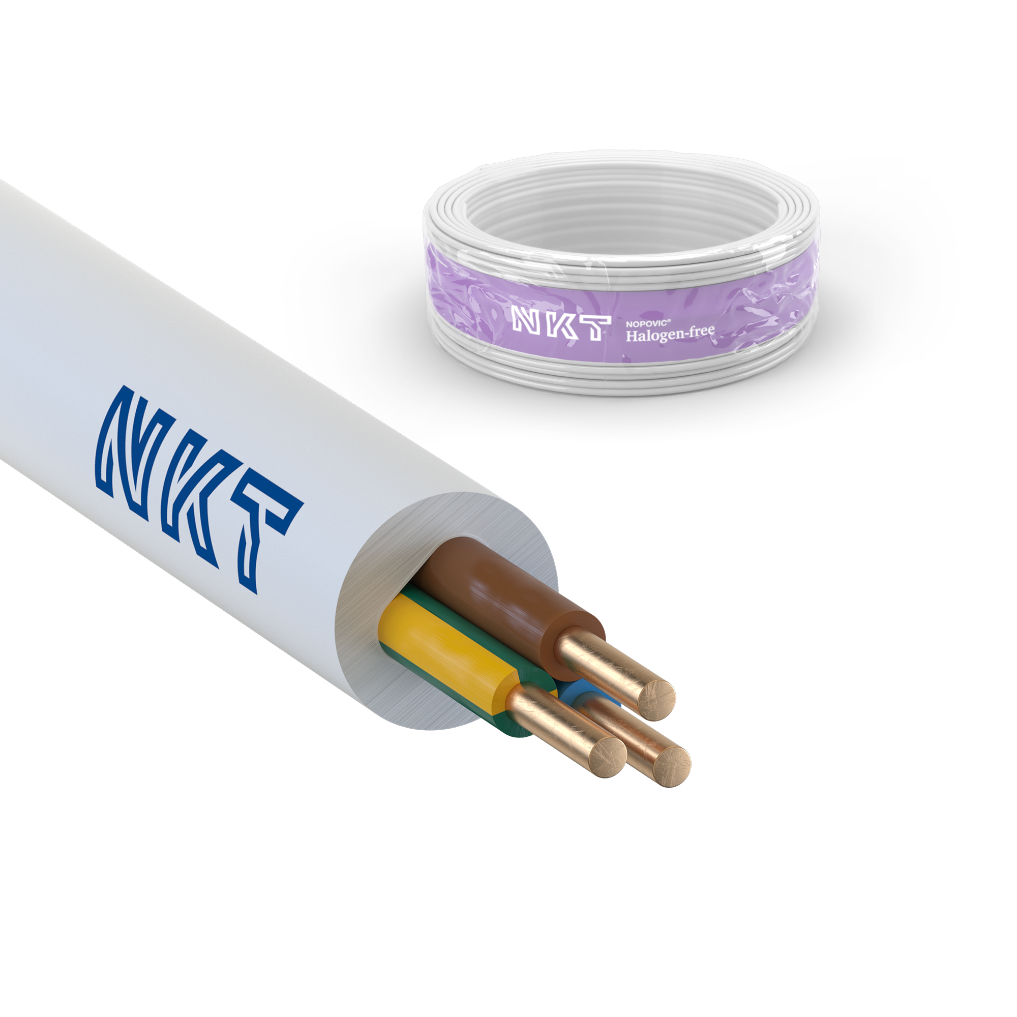 NKT EXQ XTRA Installasjonskabel 3G 1,5 mm², 300/500 V 100 m, ring