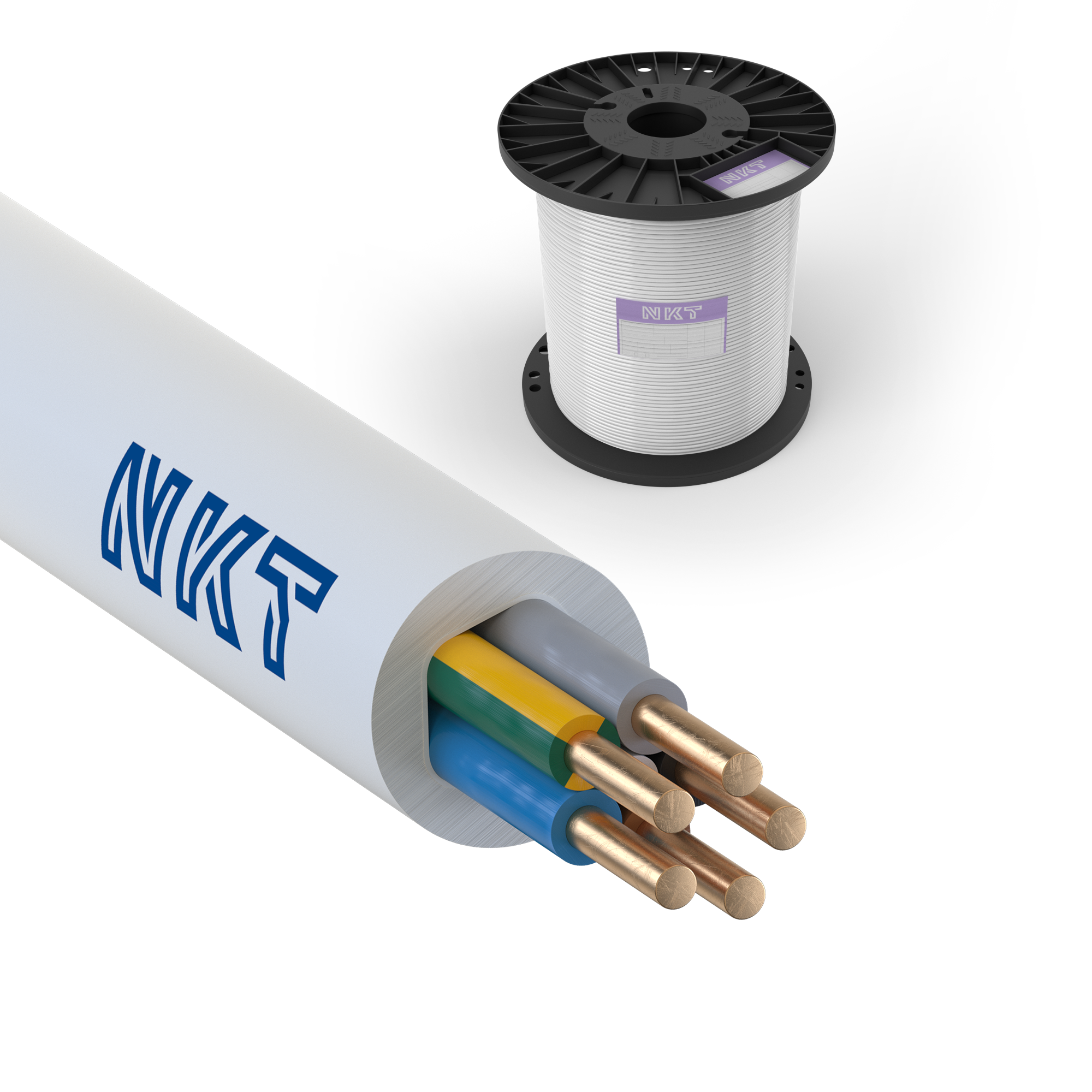 NKT EXQ XTRA Installasjonskabel 5G 1,5 mm², 300/500 V 250 m, bobin