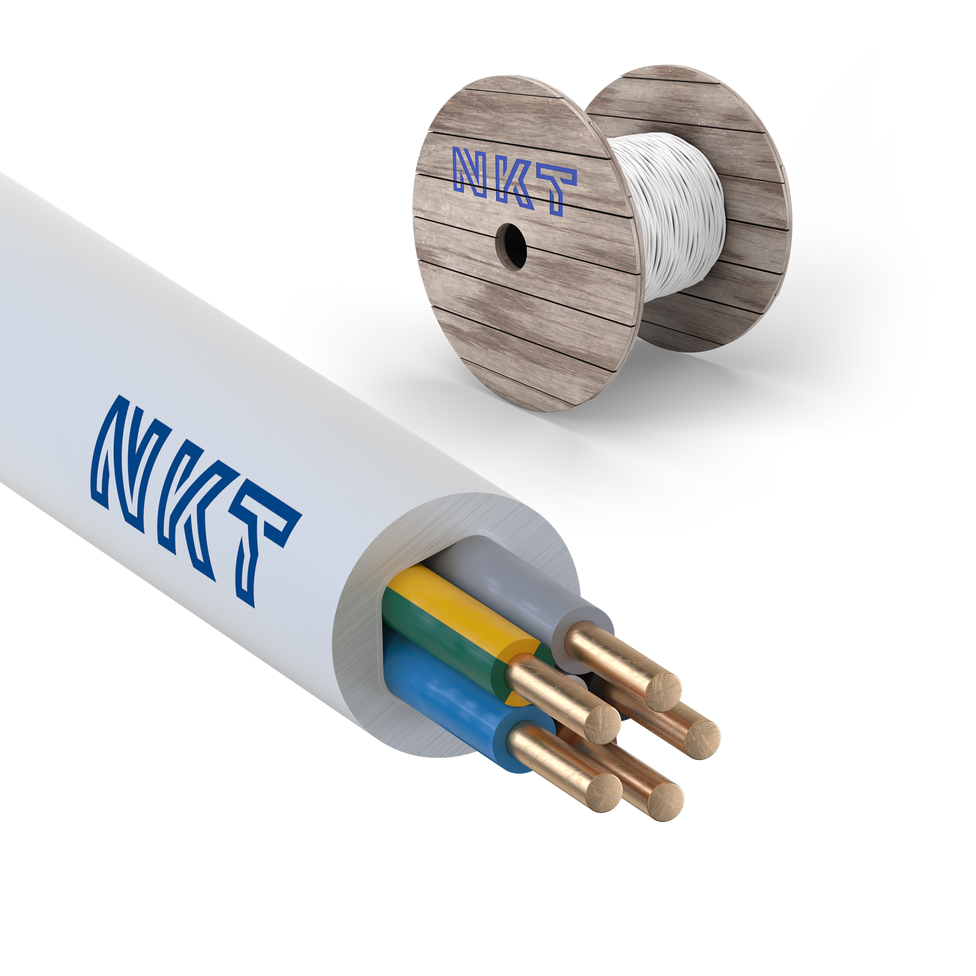 NKT EXQ XTRA Installasjonskabel 5G 1,5 mm², 300/500 V 500 m, trommel