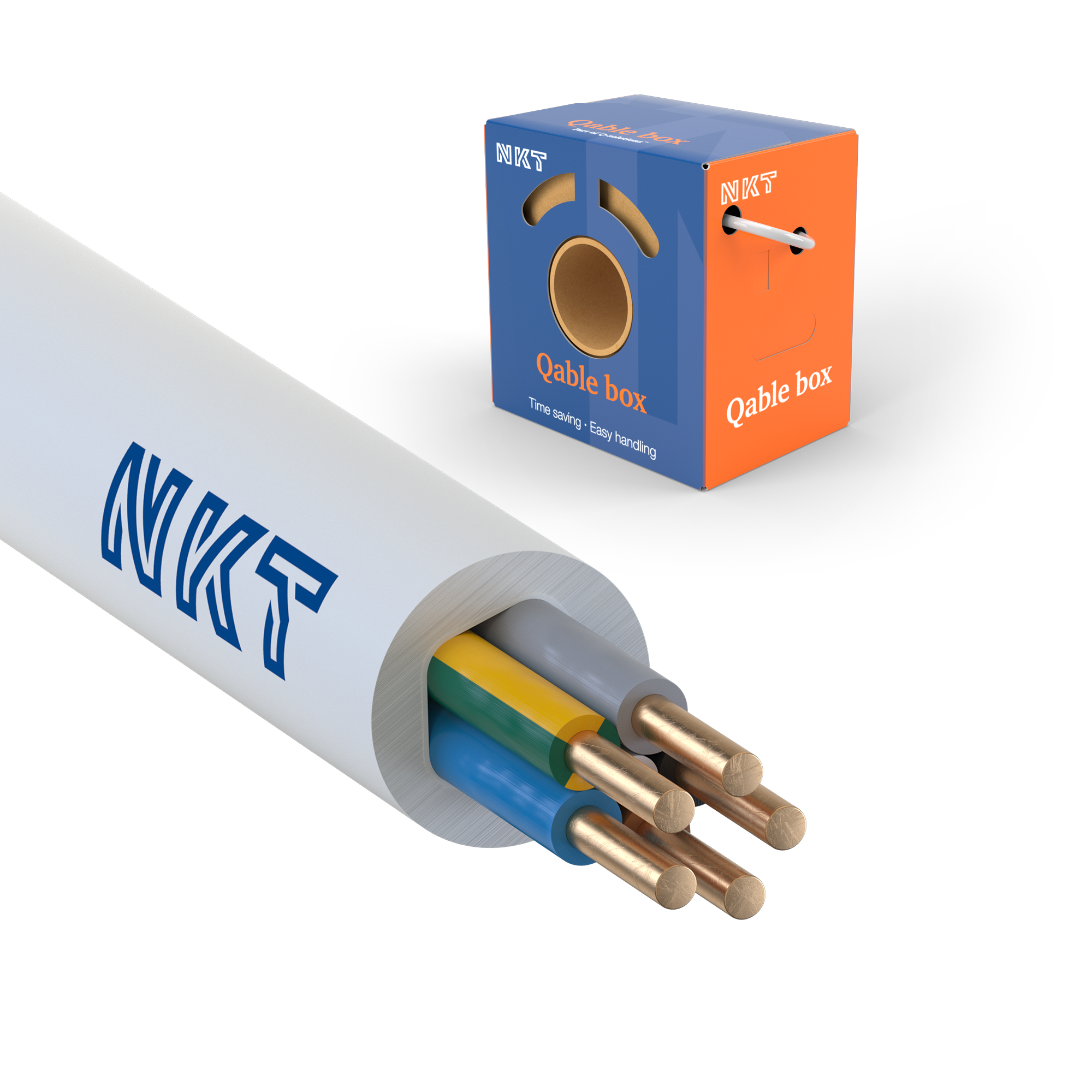 NKT EXQ XTRA Installationskabel 5G1.5 mm², 300/500V 50 m, kartong