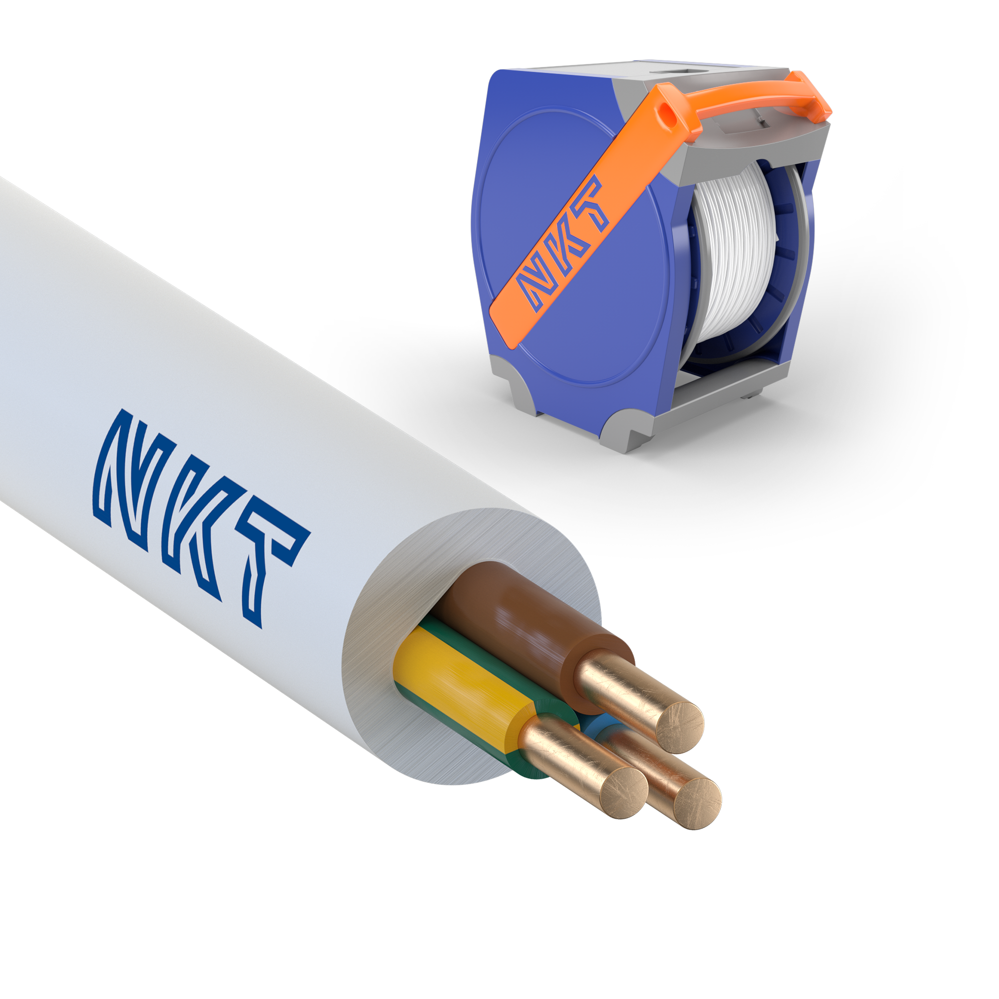 NKT EXQ XTRA Installasjonskabel 3G 2,5 mm², 300/500 V 450 m, qaddy